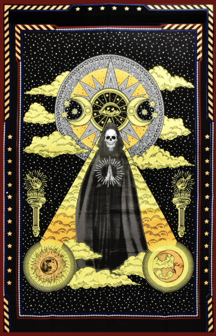 Thread Heads Death’s Gateway Tapestry – 55" x 83"