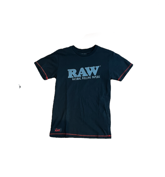 RAW Black T-Shirt Grey Logo