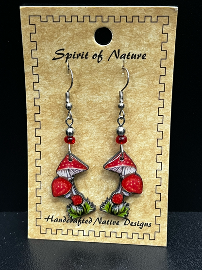 Spirit Of Nature Mushroom Earrings