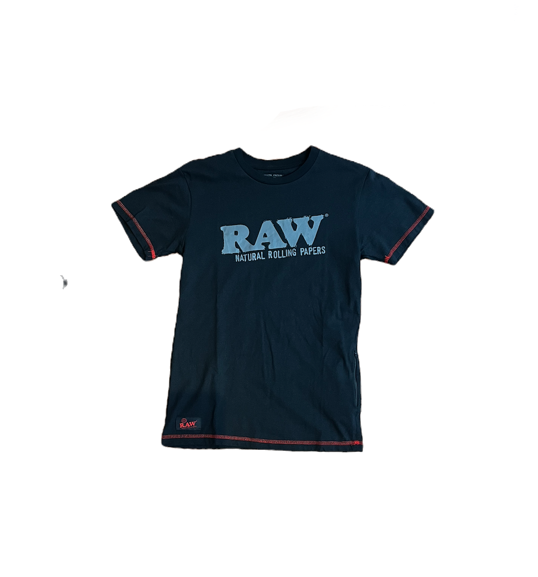RAW Black T-Shirt Grey Logo