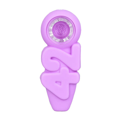 420 Silicone Hand Pipe | 4" | Assorted Colors | 5pc Set