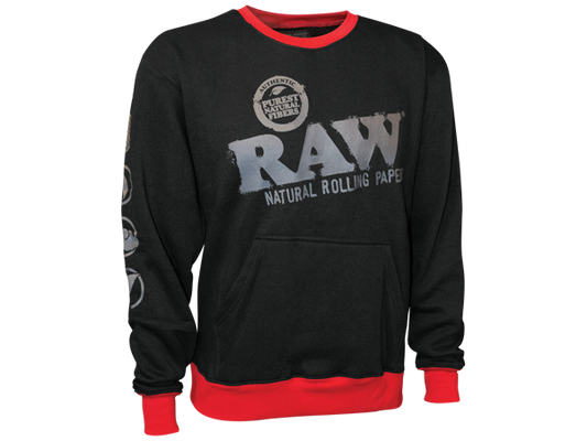 Raw Black Crewneck Sweatshirt