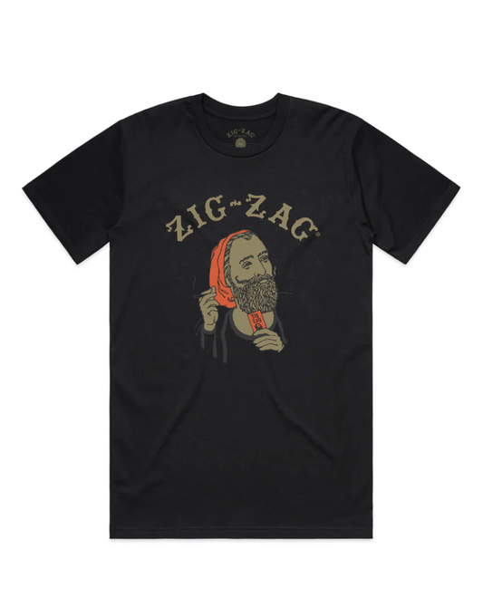 Zig-Zag Black T-Shirt with Gold Boris Logo