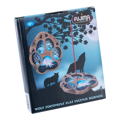 Fujima Wolf Footprint Flat Incense Burner - 6"